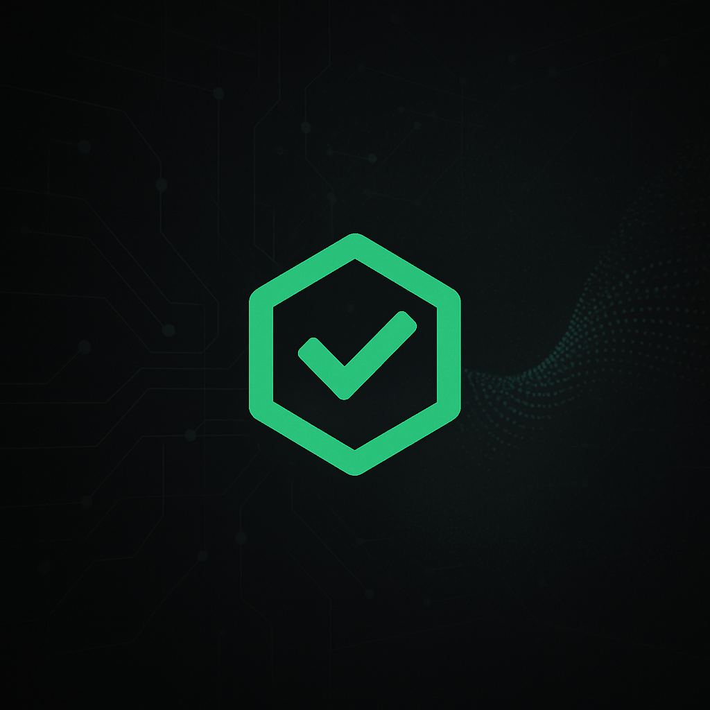 Dark abstract tech background with green accent representing AI-driven passive income systems in 2025.