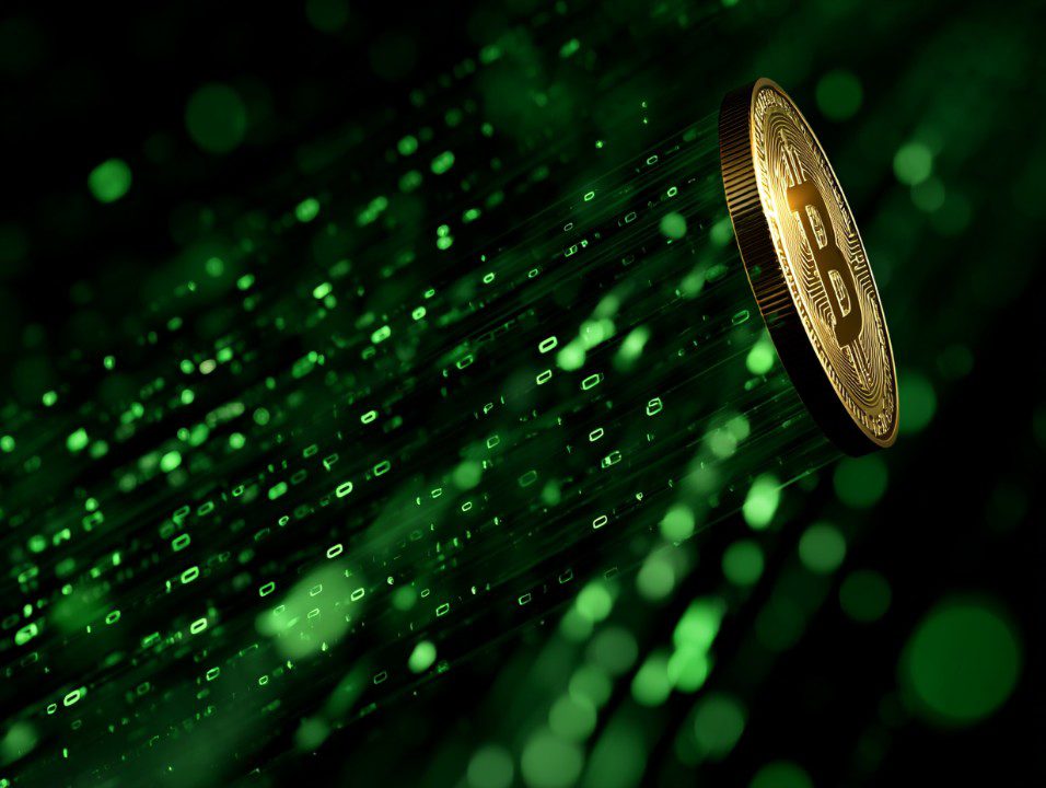 Abstract crypto background representing AI-driven passive income